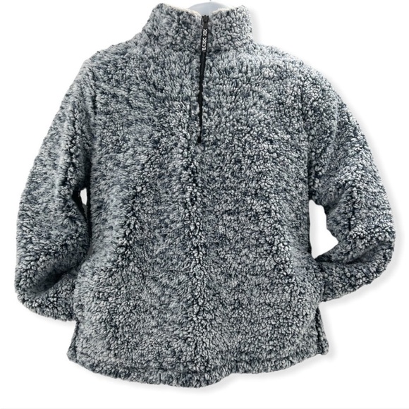 Emily B Blue/White Sherpa 1/4 Zip Pullover Size M - Picture 1 of 9